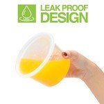 Glotoch 48 Pack (Mixed) 8 oz, 16 oz. and 32 oz. Plastic Food and Drink Storage Containers Set with Lids - Microwave, Freezer & Dishwasher Safe Eco-Friendly, BPA-Free, Reusable & Stackable