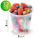 Glotoch 48 Pack (Mixed) 8 oz, 16 oz. and 32 oz. Plastic Food and Drink Storage Containers Set with Lids - Microwave, Freezer & Dishwasher Safe Eco-Friendly, BPA-Free, Reusable & Stackable