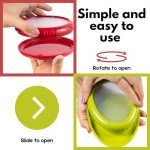 Shopzaan Avocado Saver 4Pcs - Fruit Saver, Anti-Oxidation Storage Box, Silicone Fruit & Vegetable Container, Reusable Storage Box for Refrigerator
