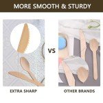 LSGIHFD Disposable Bamboo Cutlery Set, 100% All-Natural, 200 pieces (100 Forks, 50 Spoons, 50 Knives), Eco-Friendly Biodegradable Disposable Cutlery for Party, Camping, Weddings (200)
