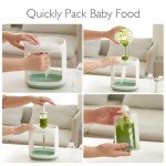 Momcozy Baby Food Maker for Puree Food Storage, Precise Capacity Squeeze Station, Save Time & Efficient, No Food Splashing, Baby Essentials, with 5pcs Reusable Portable Food Storage Bags for Outdoor