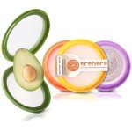 Erehere Avocado Saver and Onion Storage - 4-Piece Set Silicone Food Storage Containers, Multifunctional and Perfect for Lemons, Cheese, Tomatoes, Potatoes, Garlic