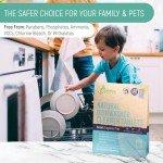 Natural Dishwasher Machine Cleaner Tablets - Plant Based Alternative Refill Dishwashing Detergent Tabs - Eco-Friendly And Plastic Free Way For Clean Dishwasher - 24 Pack Refills Dish Washer Soap Pods