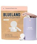 BLUELAND Laundry Detergent Tablets, Starter Set, 60 Count with Tin, Unscented, Plastic-Free Eco-Friendly Pods, Sheets, Liquid Alternative - Natural, Gentle, Non Toxic