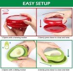 Alyone Avocado Saver and Tomato Holder - Set of 4 Reusable Storage Containers for Fridge - Ideal for Garlic, Onions, Lemons, and Potatoes