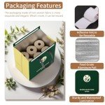 QingYa Bamboo Toilet Paper 12 Rolls, Resuable Packaging,New Plastic-Free,3 ply, Septic Safe,Unbleached Brown,Chemical Free,Tree-Free,Soft and Absorbent,Bathroom Tissue Rolls