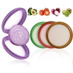Hangmory Reusable Avocado Saver and Onions Storage,4PCS Silicone Fruit and Veggie Savers,Stretch Fresh Pods Storage Box Set for Fridge,Ideal for Avocados, Tomatoes, Apples, Lemons,Potatoes, Garlic