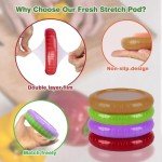 Hangmory Reusable Avocado Saver and Onions Storage,4PCS Silicone Fruit and Veggie Savers,Stretch Fresh Pods Storage Box Set for Fridge,Ideal for Avocados, Tomatoes, Apples, Lemons,Potatoes, Garlic