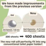 MOTHER EARTH Bamboo Toilet Paper - Ultra Soft & Strong 3-Ply Bath Tissue, 400 Sheets Per Roll, Hypoallergenic & Septic Safe, Mega Rolls, Pack of 3 Rolls