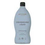 ATTITUDE Dishwashing Liquid, EWG Verified, Vegan Dish Soap, Plant Based, Naturally Derived Products, Herbal Morning, 24 Fl Oz