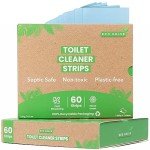 Natural Toilet Bowl Cleaner Strips, Eco-friendly, Non-toxic, Septic Safe, Removes Odors & Stains, Plastic-free, Natural Toilet Bowl Cleaner for Quick and Easy Cleaning, Toilet Fresheners (60 count)