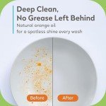 Orange House Plant Based Dishwasher Tabs 56 Count, Food Grade Orange Dishwasher Tablets, Deep Clean Dish Tabs, Eco-Friendly Dish Washer Tablets, No Synthetic Fragrance Dishwashing Tablet