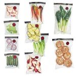 ZWILLING Fresh & Save Set 10-pc Vacuum Sealer Bags for Food, Reusable Sous Vide Bags, Reusable Food Storage Bags for Meal Prep, Reusable Snack Bags, Dishwasher Safe, Assorted, Clear