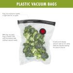 ZWILLING Fresh & Save Set 10-pc Vacuum Sealer Bags for Food, Reusable Sous Vide Bags, Reusable Food Storage Bags for Meal Prep, Reusable Snack Bags, Dishwasher Safe, Assorted, Clear