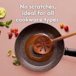 Non-Toxic Cooking Utensils – 7-Piece Kitchen Utensils Set, Glue-Free & One-Piece Wooden Spoons for Cooking, Natural Wooden Utensil Set with Plant-Based Finish, Free of Forever Chemicals.