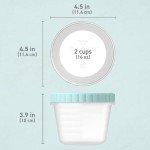 Bentgo Prep - 20 Piece 16 oz Leak-Proof Deli Containers with Lids, Food Storage for Meal Prep, Airtight, Twist-Top, Reusable, BPA-Free, Stackable, Microwave, Freezer, & Dishwasher Safe (Sea Blue)