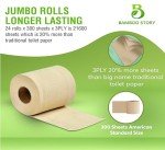 Bamboo Story Premium Bamboo Toilet Paper, PFAS Free, Chemical Free Toilet Paper, Unbleached, (24) 3PLY & 300 Sheets, FSC Certified, Organic Brown, Plant-Based, Tree-Free, Plastic Free, BPA Free (24)