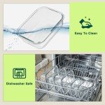 Glotoch 10 Pack Glass Food Storage Containers with Lids Reusable, Ultra Thick Borosilicate Glass Containers for Meal Prep/Lunch, Dishwasher/Microwave/Oven/Freezer Safe, Grey