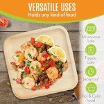 Raj Eco Compostable Palm Leaf Plates Like Bamboo Plates Disposable - 10 Inch Square 50 Party Plate, Natural Wooden, Eco-Friendly, Fancy Biodegradable & Disposable Wedding Picnic Plate