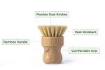 ECOLULU Natural Bamboo Dish Brush Plant Based Bristles | 3 Pack Wooden Dish Brush | Bamboo Scrub Brush for Cleaning Dishes, Pots, Pans and Vegetables | Biodegradable Eco Friendly Products