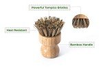 ECOLULU Natural Bamboo Dish Brush Plant Based Bristles | 3 Pack Wooden Dish Brush | Bamboo Scrub Brush for Cleaning Dishes, Pots, Pans and Vegetables | Biodegradable Eco Friendly Products