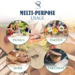 Rollay 360 PCS Disposable Wooden Cutlery Set - Biodegradable Cutlery Set with Wooden Spoons, Forks, and Knives - Compostable Cutlery Wooden Utensils for Parties, Camping, and Picnic