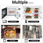 Glass Food Storage Containers 10 Packs - Eco Friendly Borosilicate Glass with BPA Free Locking Lids, Microwave Safe Prep Contaniers Set for Meal | Leakproof & Airtight Lunch Box for Kitchen Foods