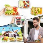 Glass Food Storage Containers 10 Packs - Eco Friendly Borosilicate Glass with BPA Free Locking Lids, Microwave Safe Prep Contaniers Set for Meal | Leakproof & Airtight Lunch Box for Kitchen Foods