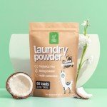 Green Llama Eco-Friendly Laundry Powder, (3-Pack) - Hypoallergenic, 180 Loads Total, Safe for Sensitive Skin, Biodegradable Ingredients, Compostable Bag - Effective Unscented Cleaning - without Scoop