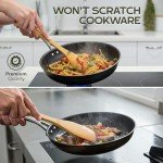 WOODLAND-USA Bamboo Wooden Spoons for Cooking 6 Pcs – Handmade Wooden Utensil Set for Nonstick Cookware – Serving Spoon, Turner, Heat-Resistant – Eco-Friendly, Durable & Lightweight Spatula Set - Gift