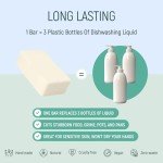 Natural Non-Toxic Dish Washing Block Soap - Dyes And Fragrance Free - Vegan Cruelty-Free Eco-Friendly And Zero Waste Dishwashing Handmade Solid Bar Soaps Detergent & Biodegradable (Lemon Pack Of 1)