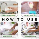 Natural Non-Toxic Dish Washing Block Soap - Dyes And Fragrance Free - Vegan Cruelty-Free Eco-Friendly And Zero Waste Dishwashing Handmade Solid Bar Soaps Detergent & Biodegradable (Lemon Pack Of 1)