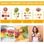 Zyphora Avocado Saver & Tomato Holder Set of 4 Silicone Food Storage Containers - Reusable Silicone Fruit Storage Box for Garlic, Onions, Lemons, Potatoes - Includes Fruit Peeler