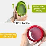 Zyphora Avocado Saver & Tomato Holder Set of 4 Silicone Food Storage Containers - Reusable Silicone Fruit Storage Box for Garlic, Onions, Lemons, Potatoes - Includes Fruit Peeler