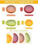 Zyphora Avocado Saver & Tomato Holder Set of 4 Silicone Food Storage Containers - Reusable Silicone Fruit Storage Box for Garlic, Onions, Lemons, Potatoes - Includes Fruit Peeler