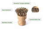 ECOLULU Bamboo Dish Brush Set & Wood Bottle Brush for Wide Mouth Bottles, Cups and Jars, (4 units total), Wooden Dish Brush, Biodegradable, Eco Friendly Products