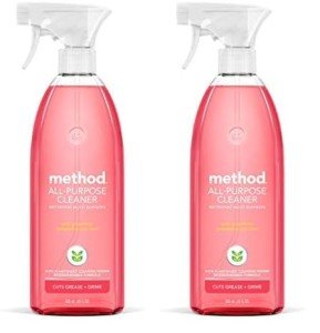 Method All-Purpose Cleaner, Pink Grapefruit, Plant-Based and Biodegradable Formula Perfect for Most Counters, Tiles, Stone, and More, 28 oz spray bottle (Pack of 2)