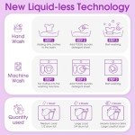 Poesie Laundry Detergent Sheets Lavender Scent 160 Sheets 80 Large Loads Soap Sheets Eco-Friendly Zero Plastic Hypoallergenic Portable Green Package Liquid Less HE Washing Detergent Strips for Save Place Traveling No Waste