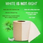 Beco Bamboo 3-Ply Toilet Paper Roll 160 Pulls Each of 6 Rolls, 100% Natural, Septic safe, Unbleached and Eco-Friendly Tissue Papers 6 Rolls Brown