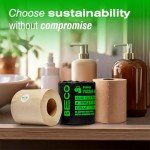 Beco Bamboo 3-Ply Toilet Paper Roll 160 Pulls Each of 6 Rolls, 100% Natural, Septic safe, Unbleached and Eco-Friendly Tissue Papers 6 Rolls Brown