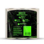 Beco Bamboo 3-Ply Toilet Paper Roll 160 Pulls Each of 6 Rolls, 100% Natural, Septic safe, Unbleached and Eco-Friendly Tissue Papers 6 Rolls Brown