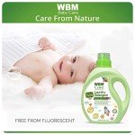 WBM Plant-Based Laundry Detergent Liquid – 34 fl oz, 50 loads total. Eco-friendly formula for powerful cleaning, gentle on fabrics, and safe for the environment