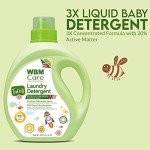 WBM Plant-Based Laundry Detergent Liquid – 34 fl oz, 50 loads total. Eco-friendly formula for powerful cleaning, gentle on fabrics, and safe for the environment