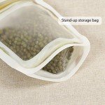 Mason Jar Bags Yellow, 20 Pcs Reusable Airtight Seal Food Storage Bags Leak-Proof Saver Bags for Travel Camping, 8 OZ