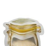 Mason Jar Bags Yellow, 20 Pcs Reusable Airtight Seal Food Storage Bags Leak-Proof Saver Bags for Travel Camping, 8 OZ