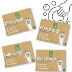 Green Llama Natural Dish Soap Bars - 4-Pack, Coconut Oil-Based, Fragrance-Free, Biodegradable Kitchen Soap | Eco-Friendly, Non-Toxic, Handmade Solid Dishwashing & Dishwasher Cleaner