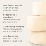 Vove Natural Dish Soap Bar | Pack of 3 | Bergamot & Grapefruit Essential Oils | Zero Waste Dishwashing Blocks | Plastic-Free Kitchen Soap Cold Pressed | Plant-Based & Eco-Friendly | 3.5 oz Each