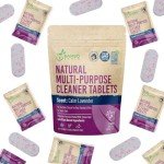BAMBOEARTH 12 Pack Natural Multi-Purpose Cleaner - All Surface Multipurpose Cleaning Tablets Refill - Eco-Friendly Product & Cleaning Supplies - 1 Tablet = 17oz Spray (204oz Total) - Calm Lavender