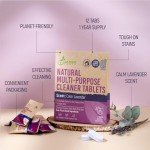 BAMBOEARTH 12 Pack Natural Multi-Purpose Cleaner - All Surface Multipurpose Cleaning Tablets Refill - Eco-Friendly Product & Cleaning Supplies - 1 Tablet = 17oz Spray (204oz Total) - Calm Lavender