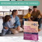 BAMBOEARTH 12 Pack Natural Multi-Purpose Cleaner - All Surface Multipurpose Cleaning Tablets Refill - Eco-Friendly Product & Cleaning Supplies - 1 Tablet = 17oz Spray (204oz Total) - Calm Lavender